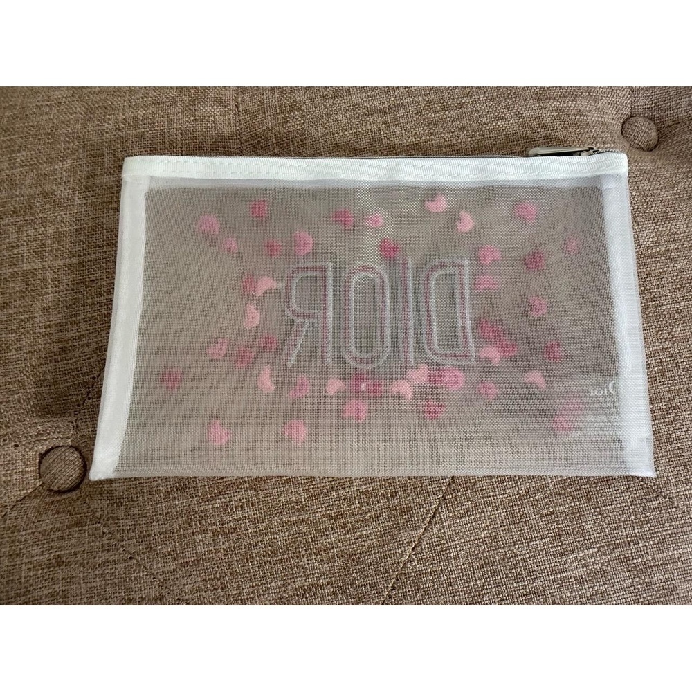 Dior Embroidered Hearts Cosmetic Pouch - Picture 2 of 4